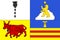 Flag of Argeles-Gazost in Hautes-Pyrenees of Occitanie is a Region of France