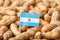 Flag of Argentina on peanut