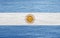 Flag of Argentina on a textured background. Concept collage