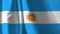 Flag of the Argentina waving in the wind. Background. A series of `Flags of the world.`