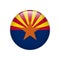 Flag Arizona button