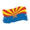 Flag of Arizona. Grunge Abstract Brush Stroke Isolated On A White Background. Vector Illustration.