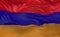 Flag of the Armenia waving in the wind 3d render