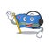 Flag aruba character with headphone cartoon style mascot