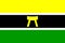 Flag of Ashanti area. Ghana Republic
