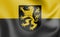Flag of Auerbach Vogtland, Saxony. Germany. 3D Illustration