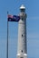 Flag of Australia in Cape Leveque Lighthouse Augusta Western Australia