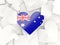 Flag of australia, heart shaped stickers