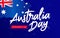 Flag of Australia. January 26 is Australia\\\'s National Day. Brush lettering - Australia Day. Elements for the design