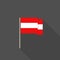 Flag of Austria flat icon, vector illustration