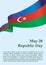 Flag of Azerbaijan, Republic Day holiday, May 28.