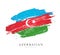 Flag of Azerbaijan. Vector illustration on white background