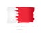 Flag of Bahrain. Abstract concept