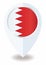 Flag of Bahrain, location icon For Multipurpose