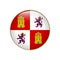 Flag Bandera de Castilla y Leon on button