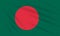 Flag Bangladesh swaying in wind, realistic vector