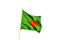 The flag of Bangladesh waving in the wind.