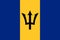 Flag Barbados. Vector illustration