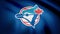 Flag of the Baseball Toronto Blue Jays, american professional baseball team logo, seamless loop. Editorial animation