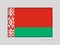 Flag of Belarus. National Ensign Aspect Ratio 2 to 3 on Gray