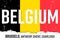 Flag of Belgium, banner with grunge brush. Brussels, Antwerp, Ghent, Charleroi