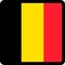 Flag of Belgium in the shape of square with contrasting contour, social media communication sign