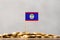 The Flag of Belize with Coins.
