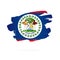 Flag of Belize. Vector illustration on a white background