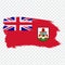 Flag Bermuda  from brush strokes. Flag Bermuda on transparent background for your web site design, logo, app, UI.