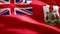 Flag of Bermuda waving in the wind. 4K High Resolution Full HD. Looping Video of International Flag of Bermuda.