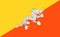 Flag Bhutan. Vector illustration