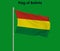 Flag Of Bolivia, Bolivia flag, National flag of Bolivia. Pole flag of Bolivia