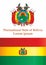 Flag of Bolivia, Plurinational State of Bolivia. Bright, colorful vector illustration.