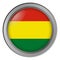 Flag of Bolivia round as a button