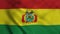 Flag of Bolivia waving in the wind. Sign of Bolivia seamless loop animation. 4K