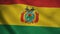 Flag of Bolivia waving in the wind. Sign of Bolivia seamless loop animation. 4K