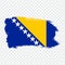 Flag Bosnia and Herzegovina from brush strokes.  Flag  Bosnia and Herzegovina on  transparent background for your web site design,
