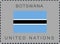 Flag of Botswana. Vector Sign and Icon. Postage Stamp