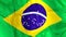 Flag of Brazil waving