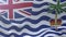 Flag of British Indian Ocean Territory waving in wind, national symbol, freedom