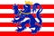 Flag of Bruges in West Flanders in Belgium