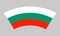 Flag of Bulgaria curved
