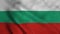 Flag of Bulgaria waving in the wind. Sign of Bulgaria seamless loop animation. 4K