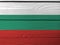 Flag of Bulgaria on wooden wall background. Grunge Bulgaria flag texture.