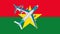 Flag of Burkina Faso and planes. Animation of planes flying over the flag of Burkina Faso.