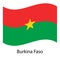 Flag of Burkina Faso waving in the wind
