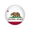 Flag California button