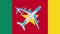 Flag of Cameroon and planes. animation of planes flying over the flag of cameroon