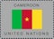 Flag of Cameroon. Vector Sign and Icon. Postage Stamp