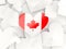 Flag of canada, heart shaped stickers